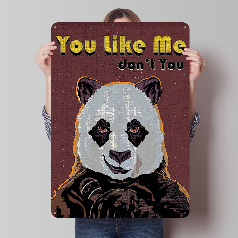 Gaming Accessories Europe - Póster de Panda, Letreros Metálicos Vintage