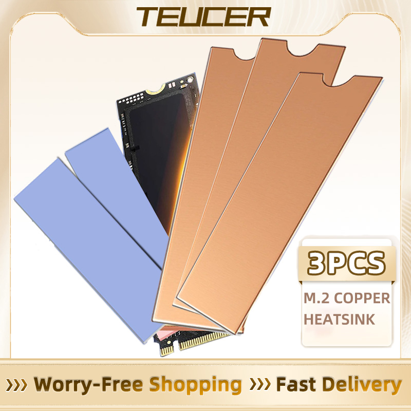M2 Heatsink Cooler - TEUCER-disipador térmico de cobre M.2 NVMe