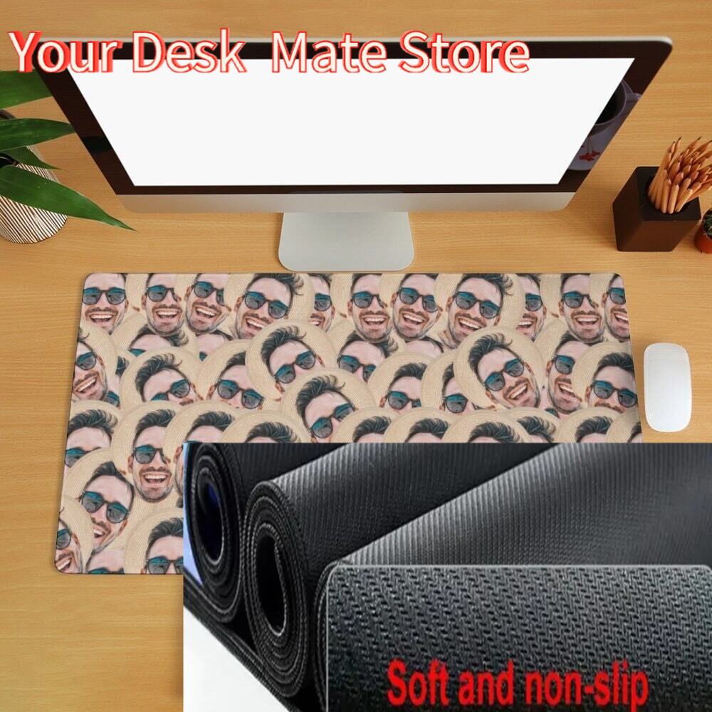 Gaming Accessories Photo - Alfombrilla de escritorio con cara personalizada,
