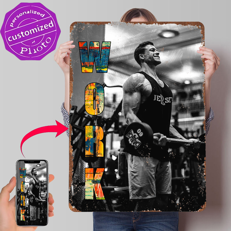 Gaming Accessories Europe - Póster Metálico de Gimnasio, Arte de