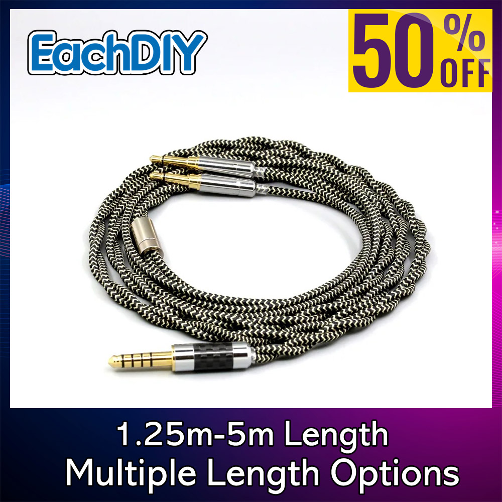 Cable Sleeve Braided - Litz-Protector de auriculares OFC de 2