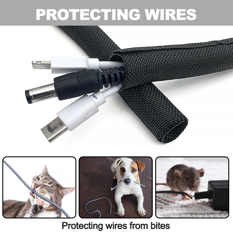 Manga trenzada de PET con cier - Cable Sleeve Braided reseña y precio
