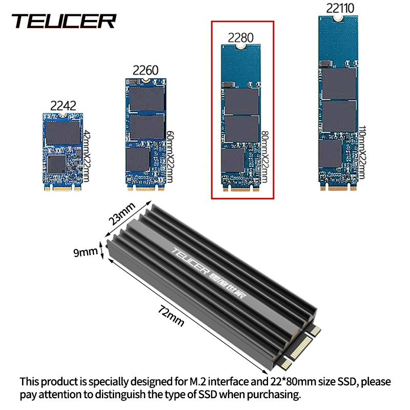 TEUCER M2 SSD disipador de cal - M2 Heatsink Cooler reseña y precio