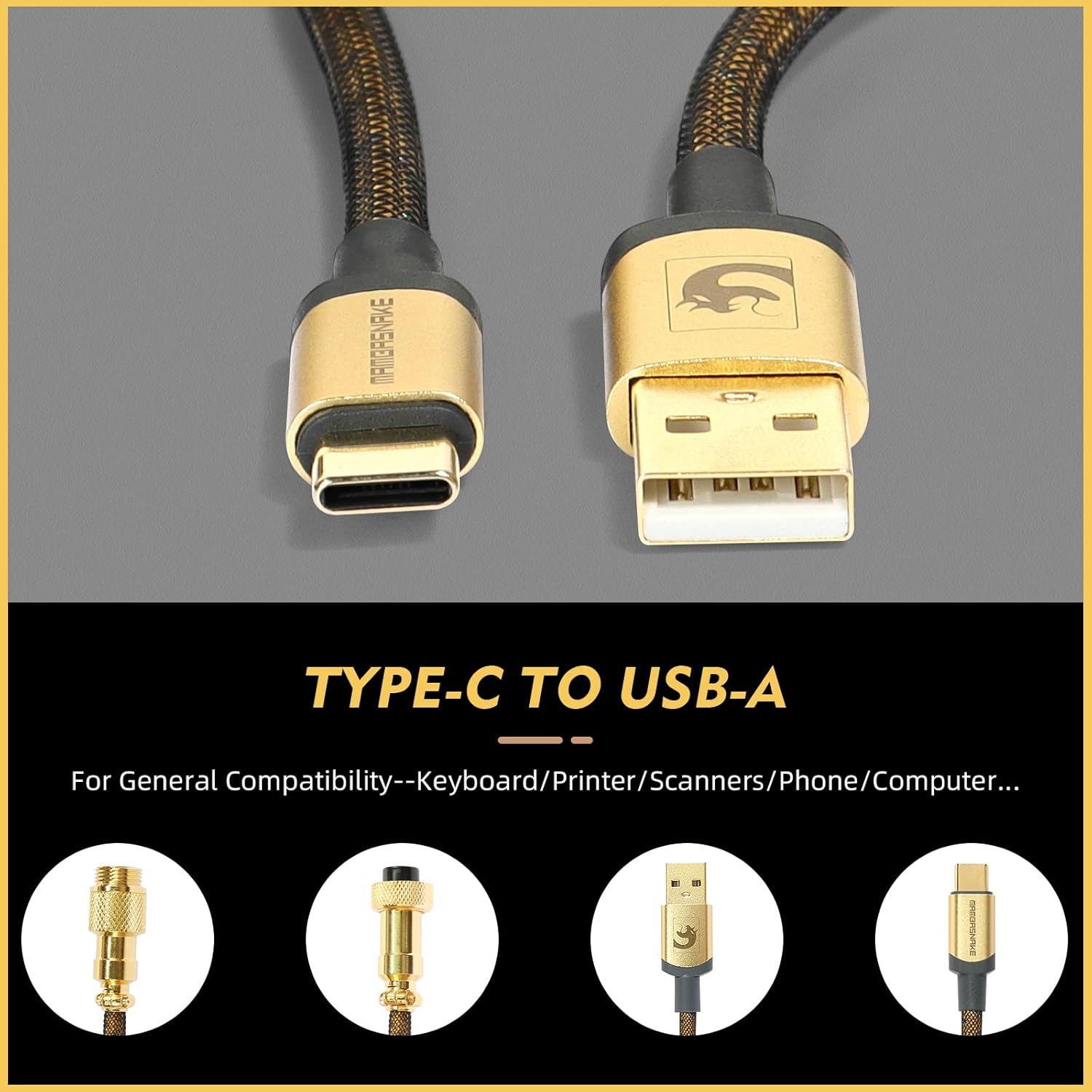 ATTACK SHARK * MAMBASNAKE C03  - Cable Sleeve Braided reseña y precio