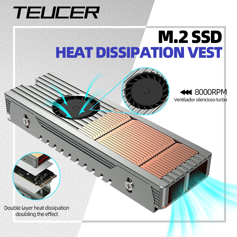 Teucer-disipador de calor SSD  - M2 Heatsink Cooler reseña y precio