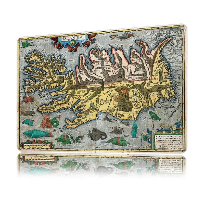 Mapa de Islandia, Póster Metál - Gaming Accessories Europe reseña y precio