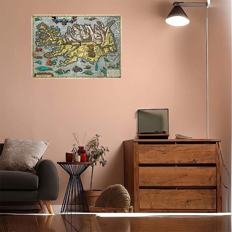 Mapa de Islandia, Póster Metál - Gaming Accessories Europe reseña y precio