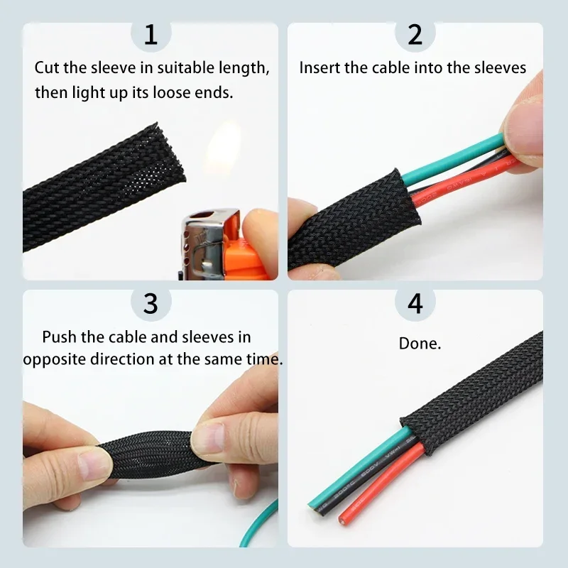 Funda trenzada de PET amarilla - Cable Sleeve Braided reseña y precio